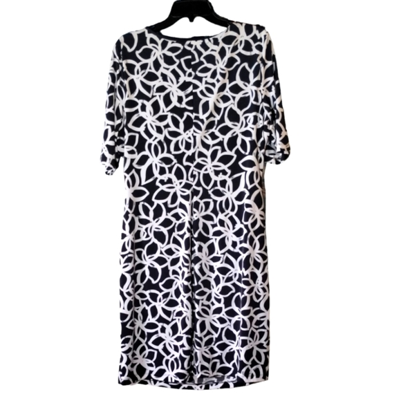 Anne Klein Women's Valentina Printed Sheath Dress Blue and White - Picture 2 of 5